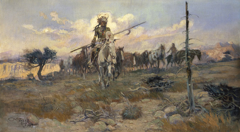 Bringing Home the Spoils - Charles Marion Russell Paintings